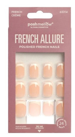 Poshmellow French Allure Polished French Nails – French Crème 65314 - ANNS BEAUTY SUPPLY
